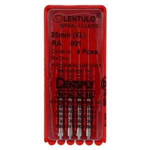Lentulo Spiral Fillers 25 mm Size 1 Red 4/Pk