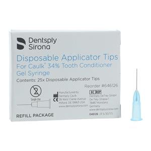 Tooth Conditioner Gel Syringe Tips Blue 23 Gauge 25/Bx
