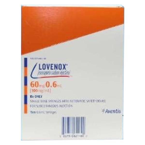 Lovenox Injection 60mg Prefilled Syringe 0.6mL 10/Package
