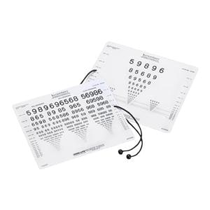 Near Point Card Acuity Test 16" Testing Distance Ea