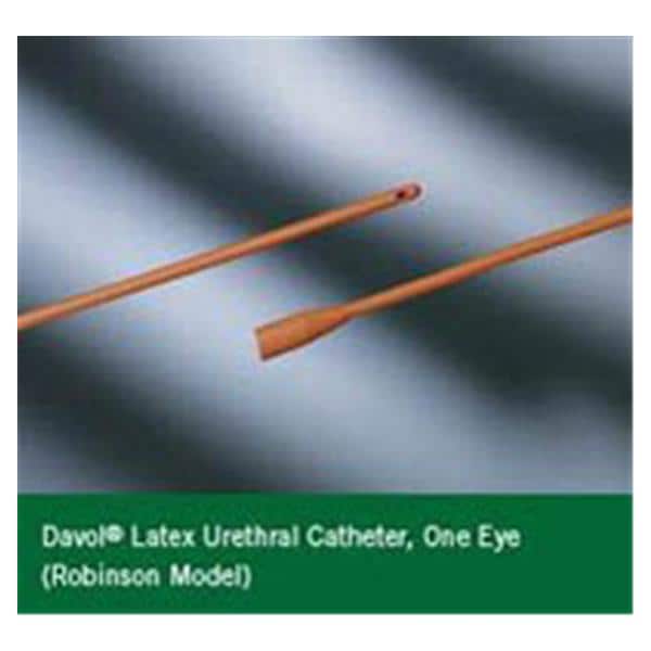 Bardex Intermittent Catheter Straight Hollow Round Tip Red Rubber 10Fr