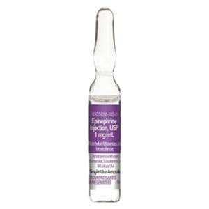 Epinephrine Injection 1mg/mL 1:1000 Ampule 1mL Each
