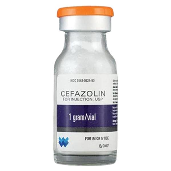 Cefazolin Injection 1gm/vl Powder Vial 10mL Each, 50 VL/CA