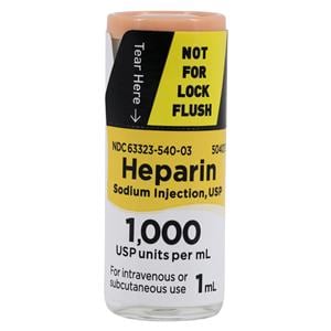 Heparin Sodium (Pork) Injection 1mu/mL MDV 1mL Each