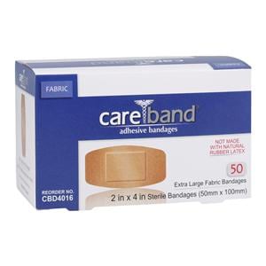 Careband Adhesive Bandage Fabric 2x4" Tan Sterile 50/Bx