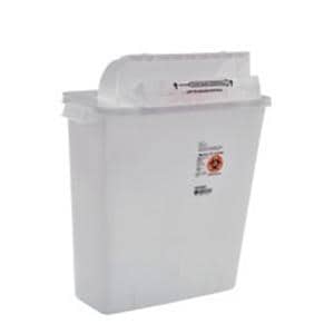 SharpStar Sharps Container 2gal Clear 6x13.75x11.75" Ld Lkg Tb Plstc 10/Ca