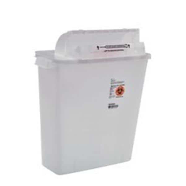 SharpStar Sharps Container 2gal Clear 6x13.75x11.75" Ld Lkg Tb Plstc 10/Ca
