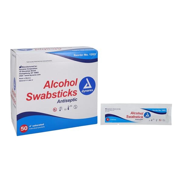 Prep Swabstick Isopropyl Alcohol 70% 1's 4