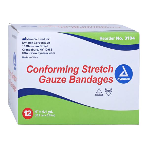 Conforming Bandage Polyester 4"x4.1yd 1 Ply Non-Sterile 12/Bx