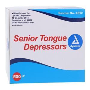 Tongue Depressor 6 in Wood Non Sterile Adult 500/Bx