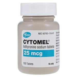 Cytomel Tablets 25mcg Bottle 100/Bottle Each