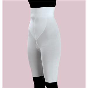 Compression Girdle Above Knee/High Waist Small White