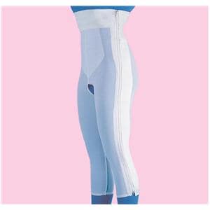 Compression Girdle Below Knee/High Waist Large White
