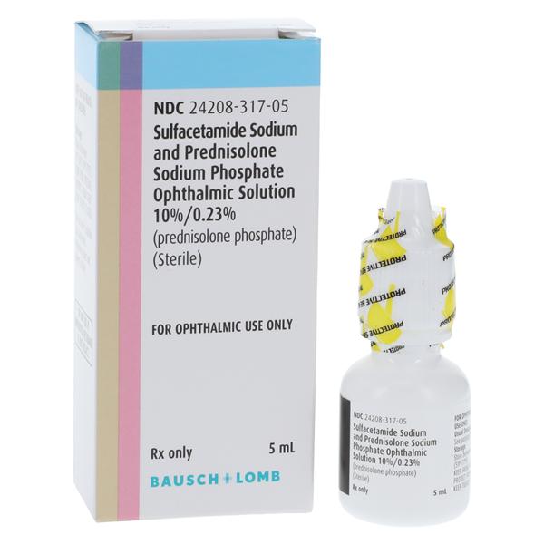 Sulfacetamide Sodium & Prednisolone Ophthalmic Solution 10%/.25% Bottle 5mL Each