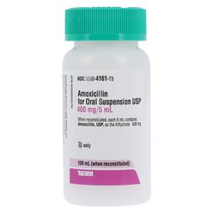 Amoxicillin Oral Suspension 400mg/5mL Fruit Gum Bottle 100mL