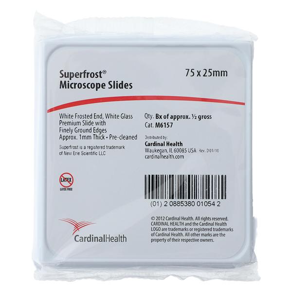SuperFrost Frosted Microscope Slide 3x1" White 72/Pk