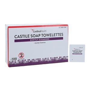 Castile Soap Towelette 12.5x20cm 100/Bx, 10 BX/CA