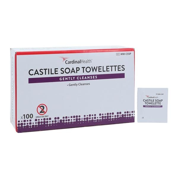 Castile Soap Towelette 12.5x20cm 100/Bx, 10 BX/CA