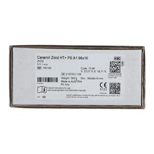 Ceramill Zolid HT+ Zirconia Disc A1 98x16 Ea