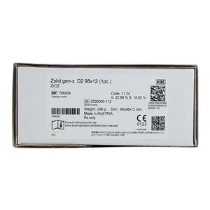 Zolid Gen-X Zirconia Disc D2 98x12 Ea