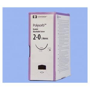 Polysorb Suture 2-0 30" Polyester Braid CV-23 Undyed 36/Ca
