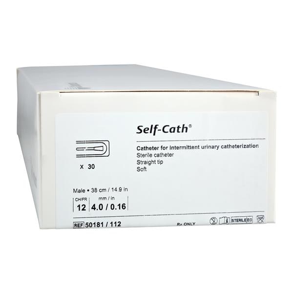 Self-Cath Soft Intermittent Catheter Straight Tip PVC/Siliconized Surface 12Fr
