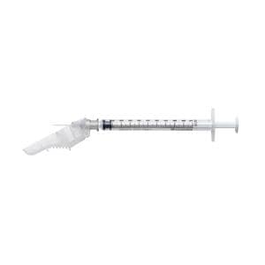 SurGuard 3 Hypodermic Syringe/Needle 27gx1/2" 1cc Gry LL Sfty No Dead Spc 100/Bx, 4 BX/CA