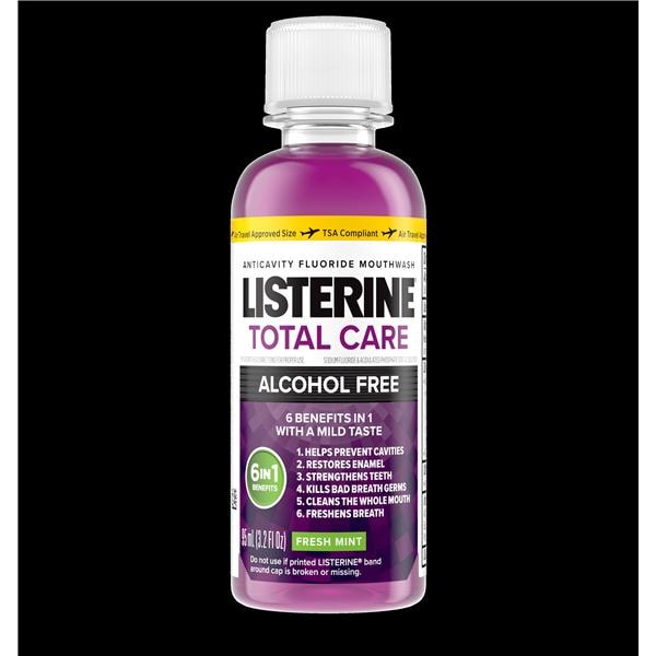 Listerine Total Care Zero Fresh Mint Mouthwash 3.2 oz Patient Size 24/Ca