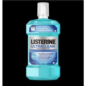 Listerine UltraClean Mouth Rinse Tartar Control & Whitening 1.5L Cl Mnt 6/Ca