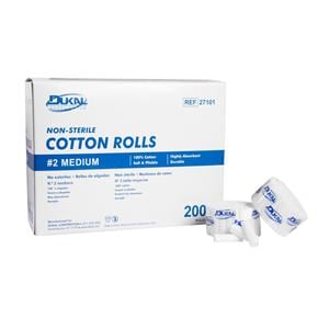 Dental Cotton Roll 1-1/2" x 3/8" Non Sterile 2000/Bx, 12 BX/CA