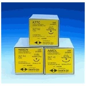 _ Suture 4-0 18" Chromic Gut Monofilament C-2 Beige 12/Bx