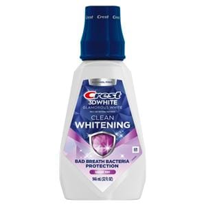 Crest 3D White Glamorous Whitening Fresh Mint Mouthwash 32 oz 4/Ca
