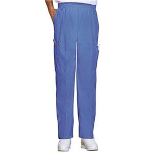 Fashion Seal Scrub Pant 65% Plystr / 35% Cot 4 Pockets Small Ceil Blue Unisex Ea