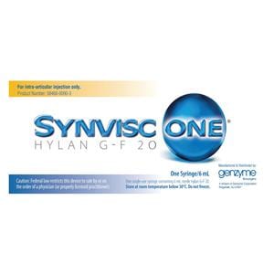 Synvisc ONE Injection 8mg/mL Prefilled Syringe 6mL Each