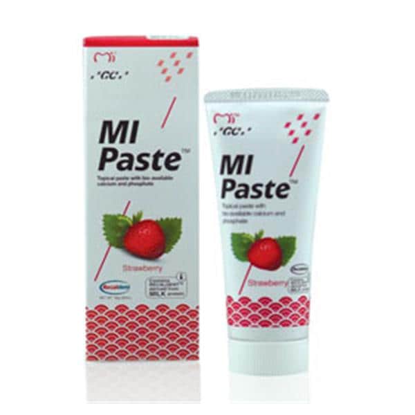 MI Paste Tooth Topical Without Fluoride Strawberry 10/Bx