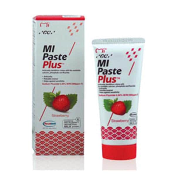 MI Paste Plus Tooth Topical 0.2% Sodium Fluoride Strawberry 10/Bx