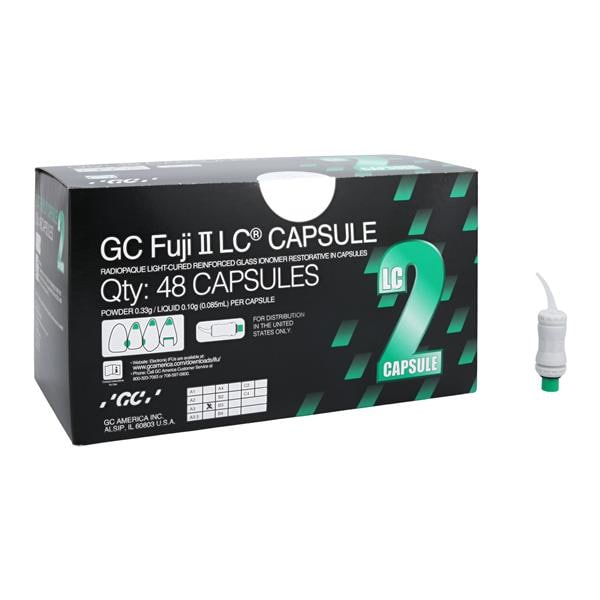 GC Fuji II LC Glass Ionomer Capsule A3 Refill 48/Bx