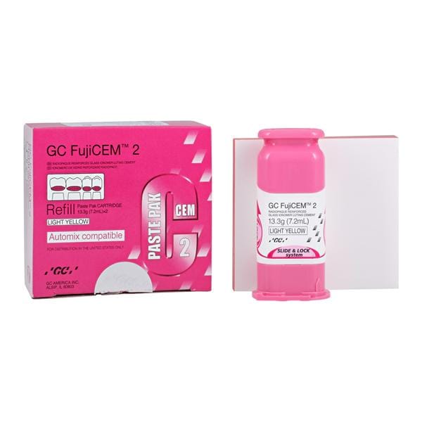 GC FujiCEM 2 Luting Rsn Mod Gls Inmr Automix Cement Wt 13.3 Gm Rfl 2/Pk