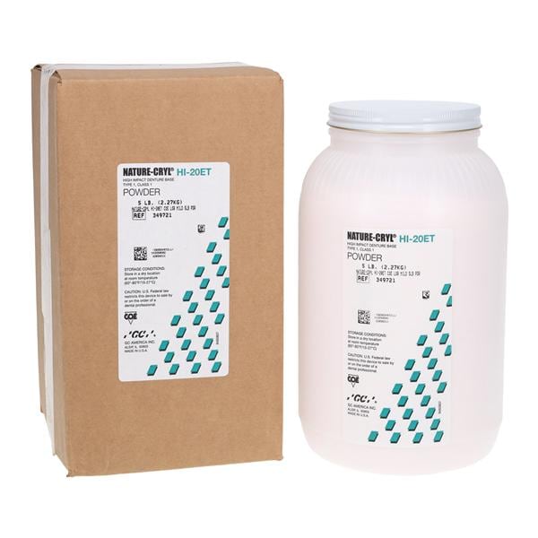 Nature-Cryl Denture Resin HI-20ET Heat Cure COE-LOR Mild 5Lb