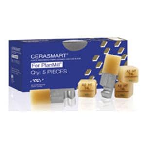CERASMART LT Milling Blocks Low Translucency 14 Bleach For PlanMill 5/Pk