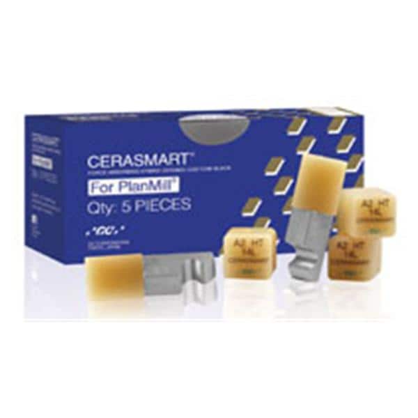 CERASMART LT Milling Blocks Low Translucency 14 Bleach For PlanMill 5/Pk