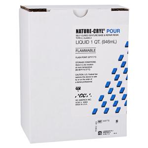 Nature-Cryl Denture Resin Acrylic Pour Base & Repair Self Cure 32oz/Bt