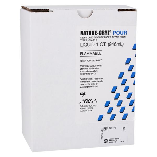 Nature-Cryl Denture Resin Acrylic Pour Base & Repair Self Cure 32oz/Bt