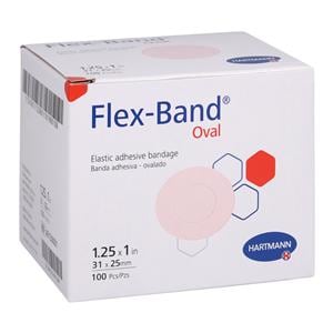 Flex-Band Adhesive Bandage Fabric 1.25x1" Flesh Sterile 100/Bx