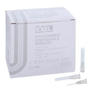 Hypodermic Needle 27gx1/2" Gray Conventional 100/Bx