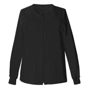 Warm-Up Jacket Long Sleeves / Knit Cuff Small Black Womens Ea