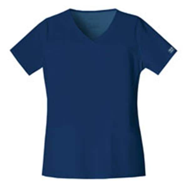 Cherokee Scrub Shirt V-Neck 3 Pockets Short Sleeves 5X Large Navy Womens Ea