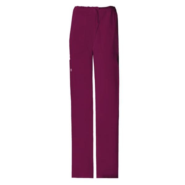 Cherokee Scrub Pant 4 Pockets Large Wine Unisex Ea