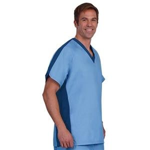 Fashion Seal Scrub Shirt 1 Pckt Cntrst Rgln Slv X-Large Nvy/Cl Unisex Ea