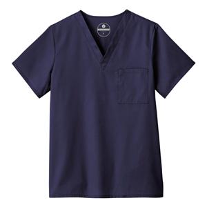 Scrub Shirt V-Neck 1 Pocket Set-In Sleeves X-Small Navy Unisex Ea